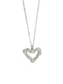 thumb 925 Sterling SilverHollow  Heart Minimalist Necklace 4