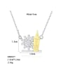thumb 925 sterling silver simple personalized building, necklace 2