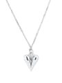 thumb 925 Sterling Silver Minimalist Smooth Heart Pendant Necklace 4