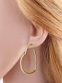 thumb Brass Cubic Zirconia Heart Minimalist Earring 1