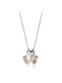 thumb 925 Sterling Silver Imitation Pearl Flower Minimalist Necklace 2