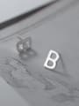 thumb 925 Sterling Silver Hollow Letter Minimalist Stud Earring 1