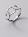 thumb 925 Sterling Silver  hollow Geometric Vintage Band Ring 0