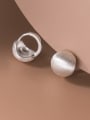 thumb 925 Sterling Silver Geometric Minimalist Huggie Earring 0