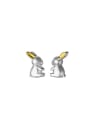 thumb 925 Sterling Silver Rabbit Cute Stud Earring 2