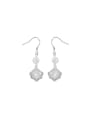 thumb 925 Sterling Silver Imitation Pearl Irregular Trend Hook Earring 0