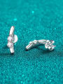 thumb 925 Sterling Silver Moissanite Irregular Dainty Stud Earring 3