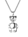 thumb Alloy  Hip Hop teddy bear Necklace 2