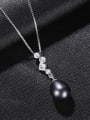 thumb 925 Sterling Silver Multi color Freshwater Pearll simple Pendant Necklace 3