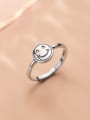 thumb 925 Sterling Silver Hollow Face Cute Band Ring 0