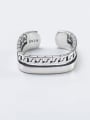 thumb 925 Sterling Silver Geometric Vintage Chain Double  Stackable Ring 1