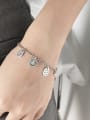 thumb Vintage Sterling Silver With Platinum Plated Simplistic Geometric Bracelets 1