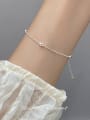 thumb 925 Sterling Silver Irregular Minimalist Link Bracelet 1