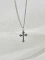 thumb Vintage Sterling Silver With  Simple Retro  Cross Pendants 2