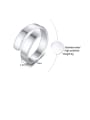 thumb Stainless Steel Irregular Minimalist Free Size Band Ring 1