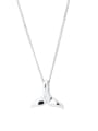 thumb 925 Sterling Silver Fish Tail  Minimalist Pendant Necklace 3