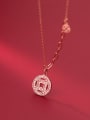 thumb 925 Sterling Silver Cubic Zirconia Coin Ethnic Necklace 2