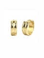 thumb Brass Geometric Vintage Smooth Double Layer Hoop Earring 0