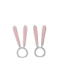 thumb 925 Sterling Silver Enamel Rabbit Trend Stud Earring 0