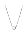 thumb 925 Sterling Silver Smooth Heart Minimalist Necklace 4