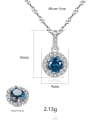 thumb 925 Sterling Silver Cubic Zirconia Multi Color  Simple Round Necklace 3