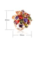thumb Copper Cubic Zirconia Multi Color Flower Luxury Band Ring 1