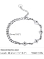 thumb Stainless steel Hip Hop Asymmetrical Chain Bracelet 2