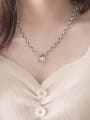thumb 925 Sterling Silver Hollow Geometric Chain Vintage Necklace 1
