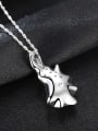 thumb 925 Sterling Silver Freshwater Pearl Irregular Zircon Pendant  Necklace 3