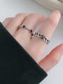 thumb 925 Sterling Silver Cubic Zirconia Geometric Vintage Band Ring 3