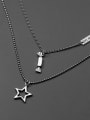 thumb 925 Sterling Silver Star Vintage Multi Strand Necklace 1