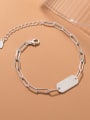 thumb 925 Sterling Silver Geometric Minimalist Link Bracelet 2