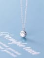 thumb 925 Sterling Silver Cubic Zirconia round pendant  Necklace 1