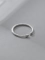 thumb 925 Sterling Silver  Minimalist  Line Knot Band Ring 2