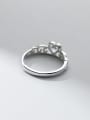 thumb 925 Sterling Silver Hollow Heart  Crown Minimalist Band Ring 3