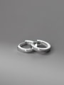 thumb 925 Sterling Silver Geometric Minimalist Huggie Earring 2