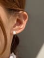 thumb 925 Sterling Silver Imitation Pearl Irregular Minimalist Stud Earring 1