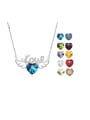 thumb 925 Sterling Silver Austrian Crystal Wing Classic Necklace 0