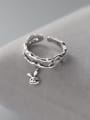 thumb 925 Sterling Silver Rabbit Vintage Stackable Ring 2
