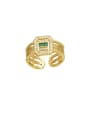 thumb Brass Cubic Zirconia Geometric Trend Stackable Ring 4