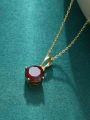 thumb Alloy Crystal Red Geometric Dainty Necklace 2