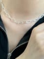 thumb 925 Sterling Silver Geometric Chain Minimalist Necklace 4