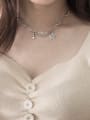 thumb 925 Sterling Silver Star Vintage Hollow Chain  Necklace 1