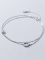 thumb 925 sterling silver  fashion hollow round minimalist strand bracelet 2
