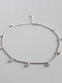 thumb 925 Sterling Silver Simple Geometric Round Bead Anklet 3
