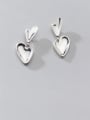thumb 925 Sterling Silver Heart Minimalist Drop Earring 0