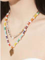 thumb Freshwater Pearl Multi Color Glass beads  Bohemia Necklace 1