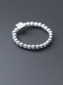 thumb 925 Sterling Silver Bead Geometric Minimalist Band Ring 0