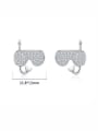 thumb 925 Sterling Silver Cubic Zirconia Diving Goggles Classic Stud Earring 2