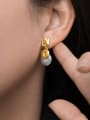 thumb 925 Sterling Silver Freshwater Pearl Irregular Vintage Drop Earring 1